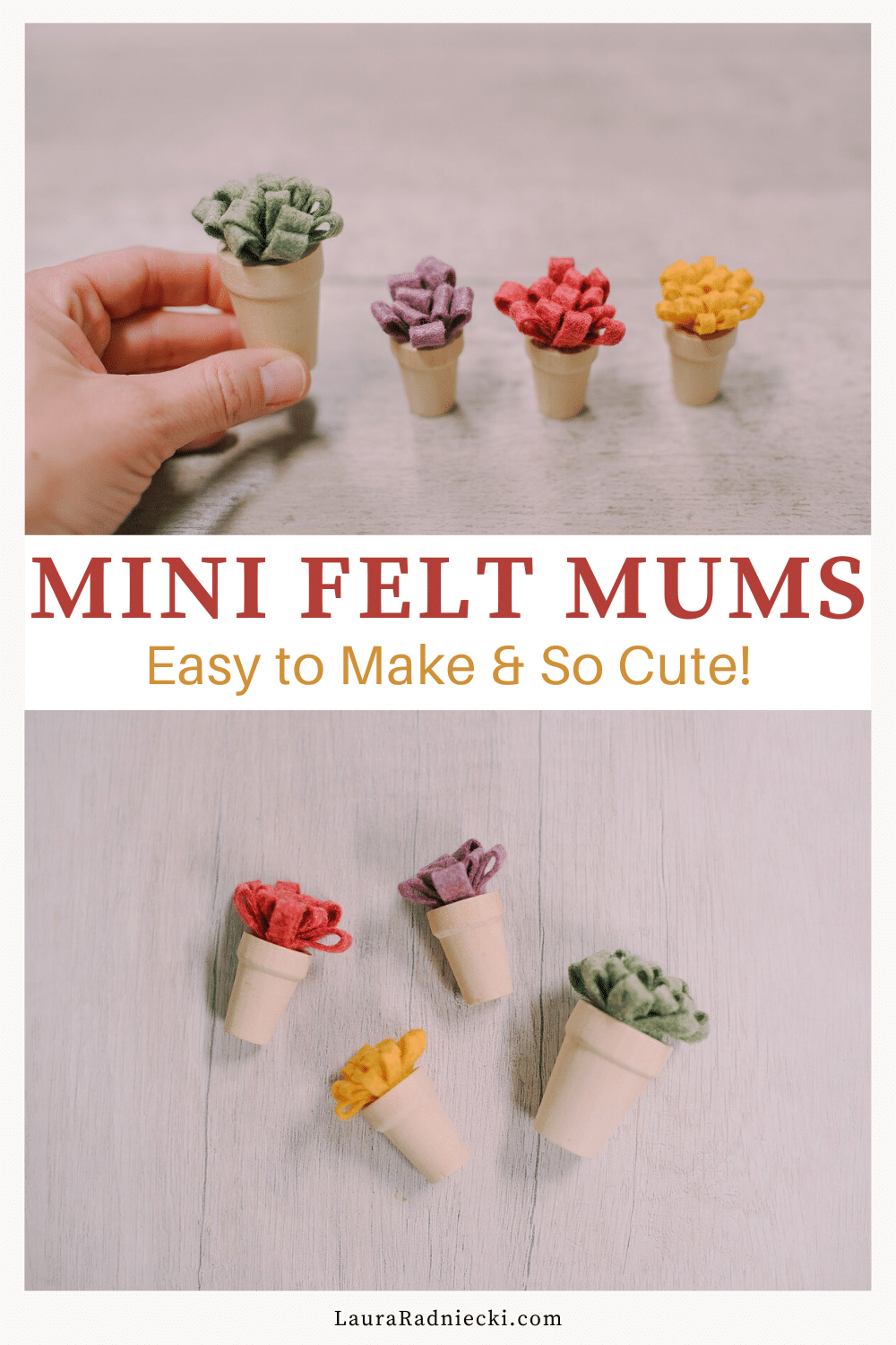 How to Make Mini Felt Mums