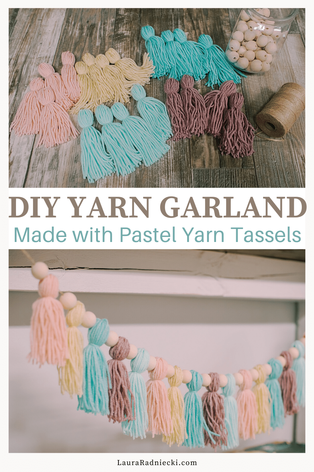 How to Make a Pastel Yarn Tassel Garland