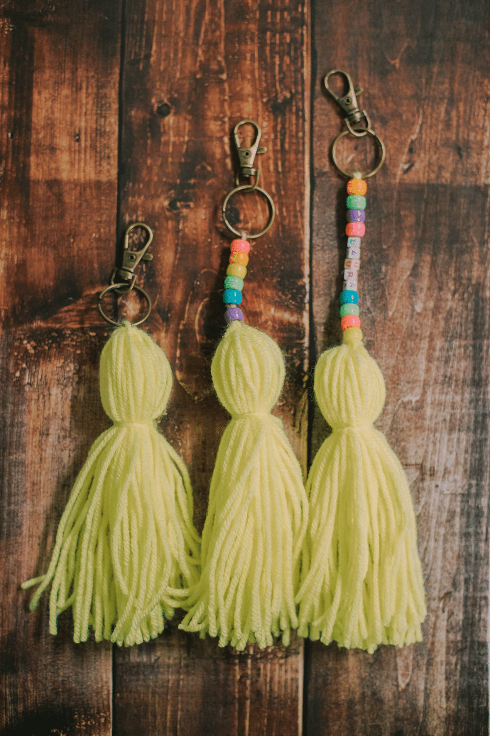 How to Make Yarn Tassel Keychains for Back-to-School