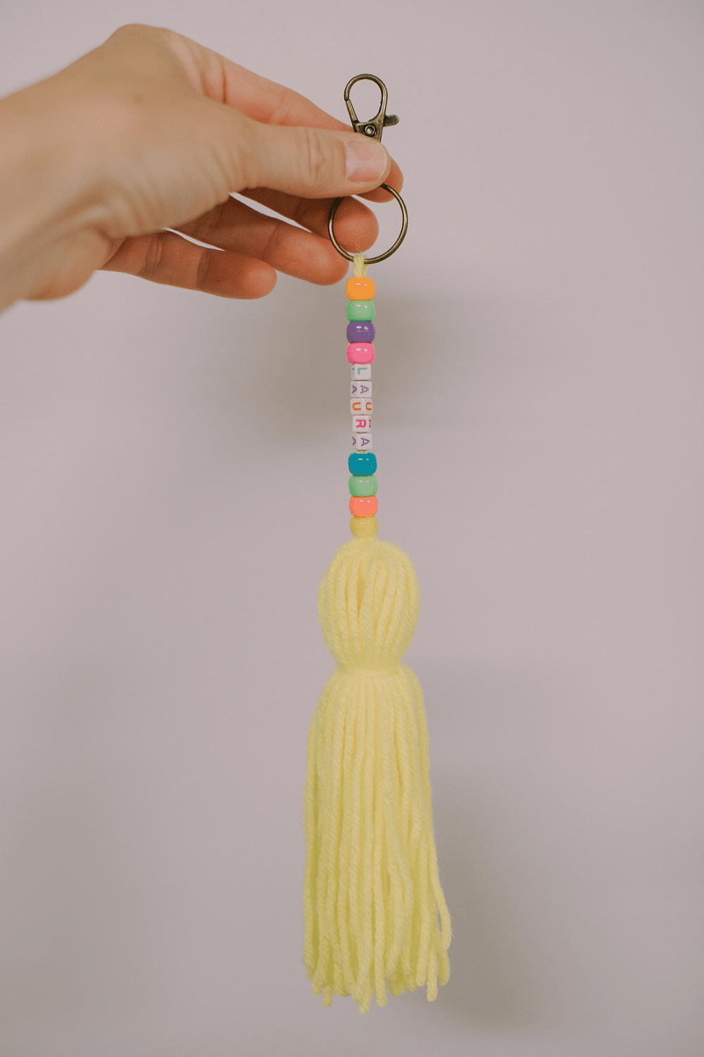 How to Make Yarn Tassel Keychains for Back-to-School