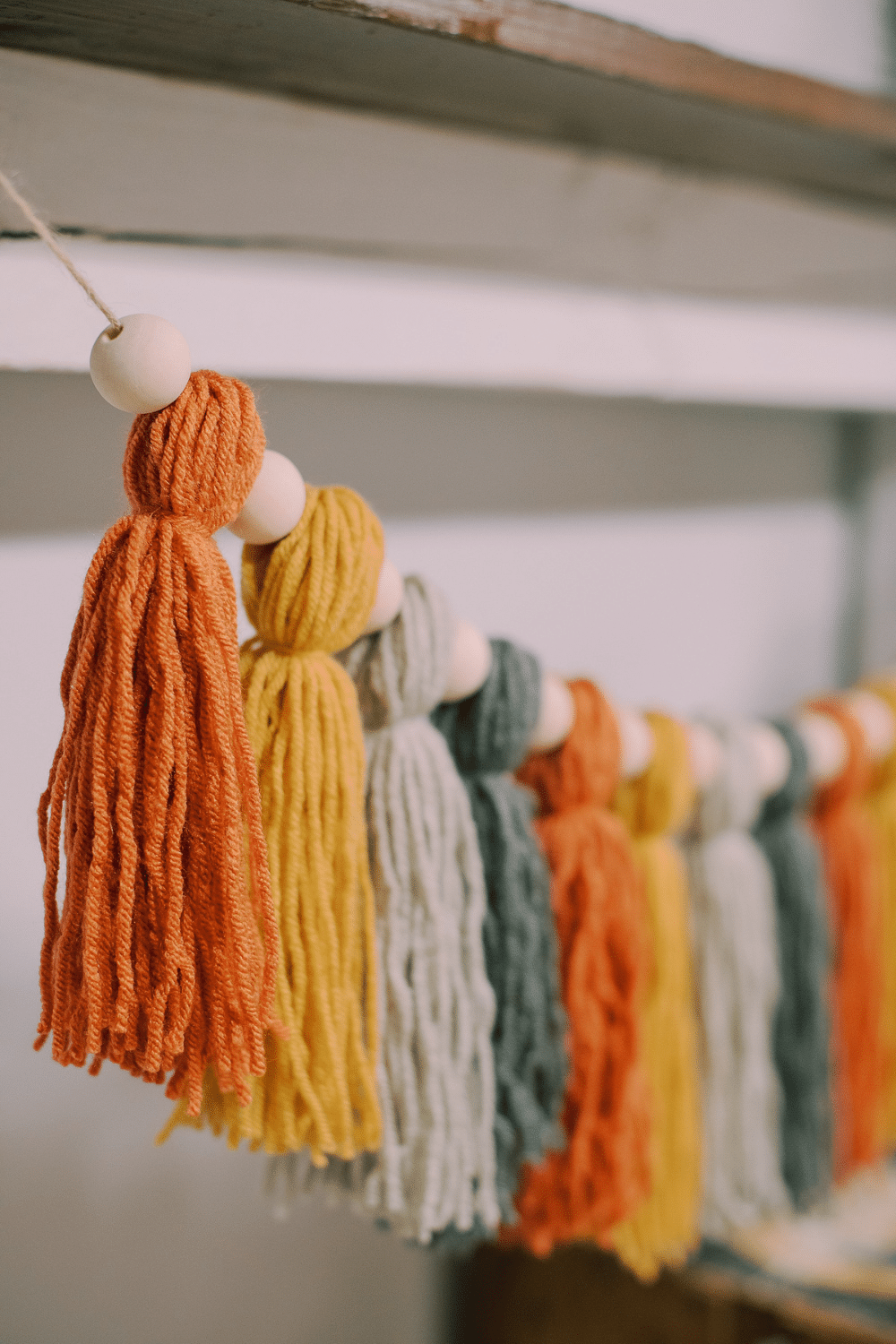 How to Make a Fall Yarn Tassel Garland