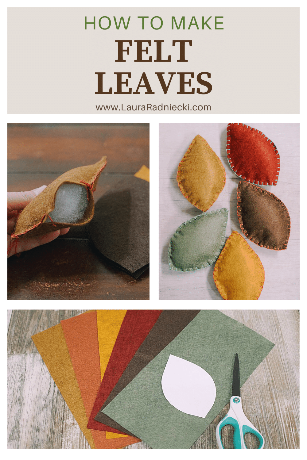 How to make felt leaves
