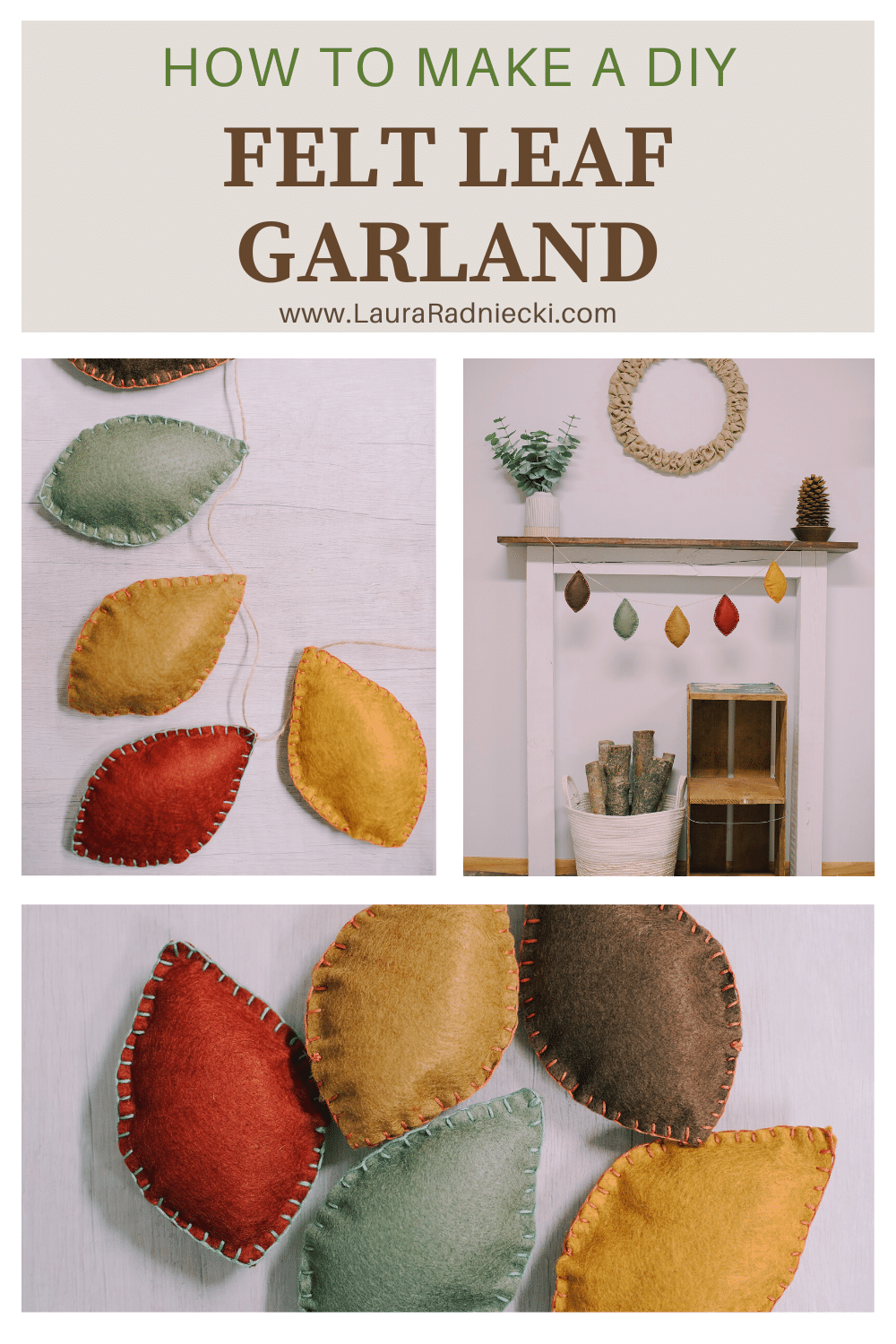 How to make a DIY felt leaf garland