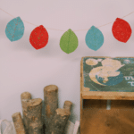 How to make a DIY embroidered felt leaf garland