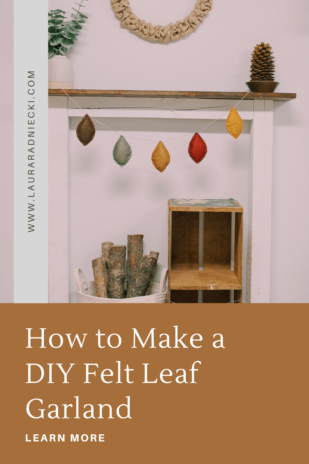 How to make a DIY felt leaf garland