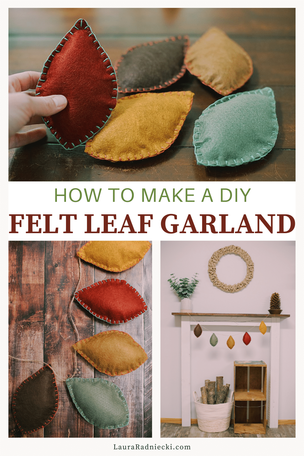 How to Make a Felt Leaf Garland