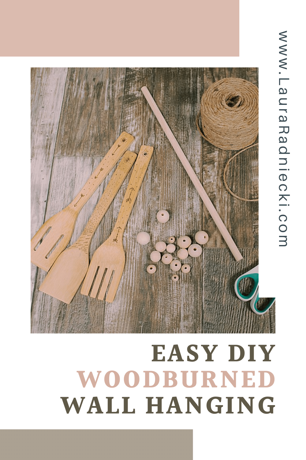 DIY Woodburned Wooden Utensil Wall Hanging