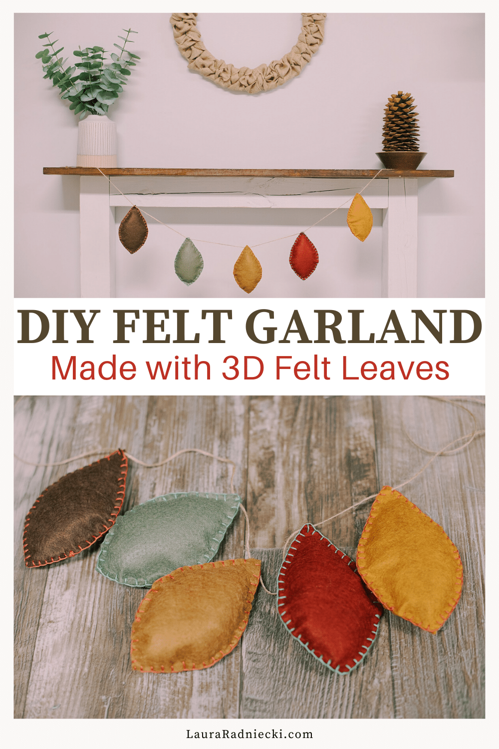 How to Make a Felt Leaf Garland