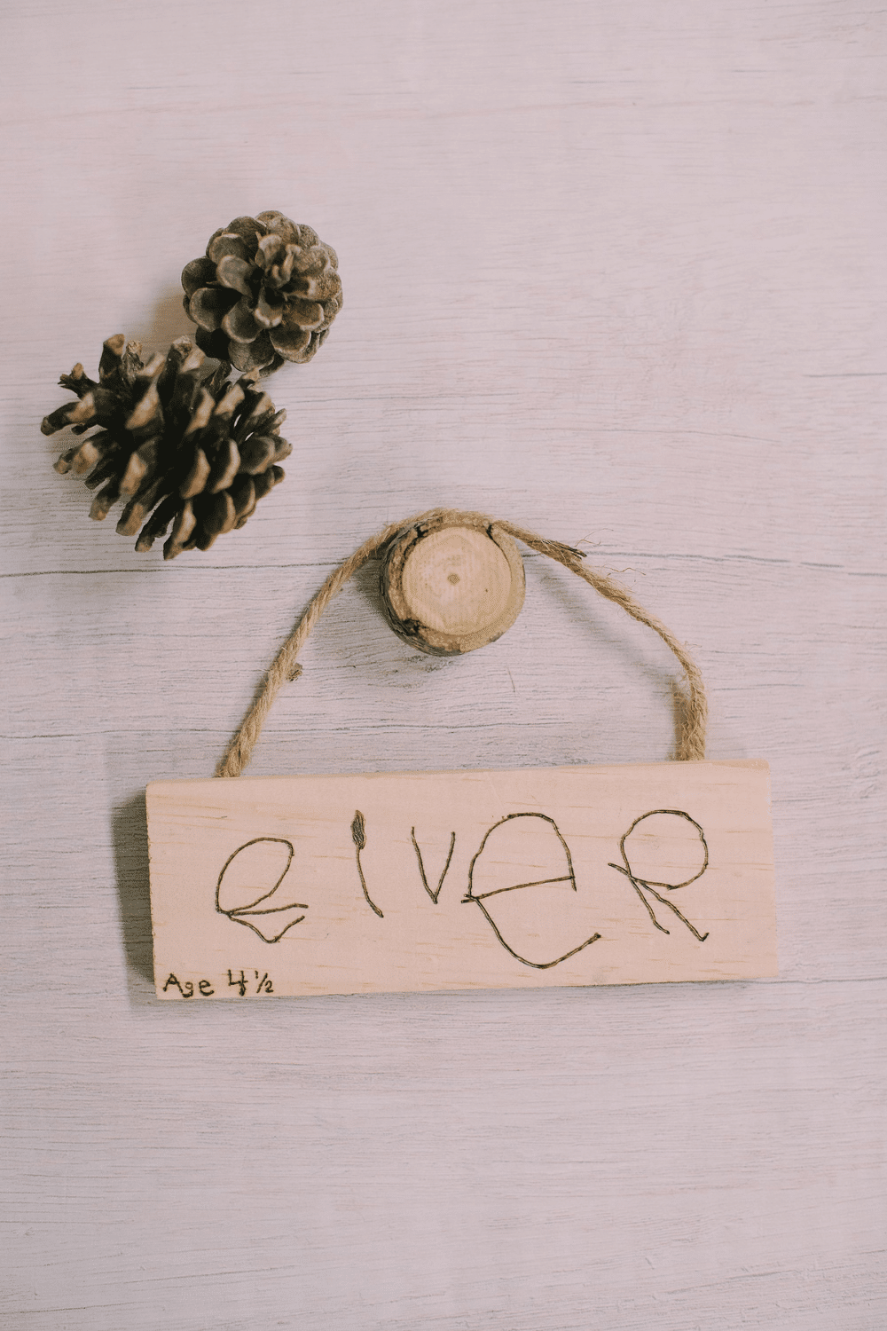 How to Make a Woodburned Kids\' Handwriting Ornament