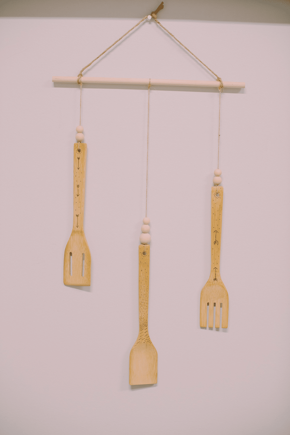 DIY Woodburned Wooden Utensil Wall Hanging