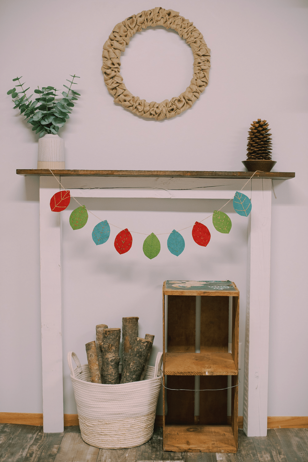 How to Make an Embroidered Felt Leaf Garland