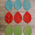 How to make embroidered felt leaves with stitched veins