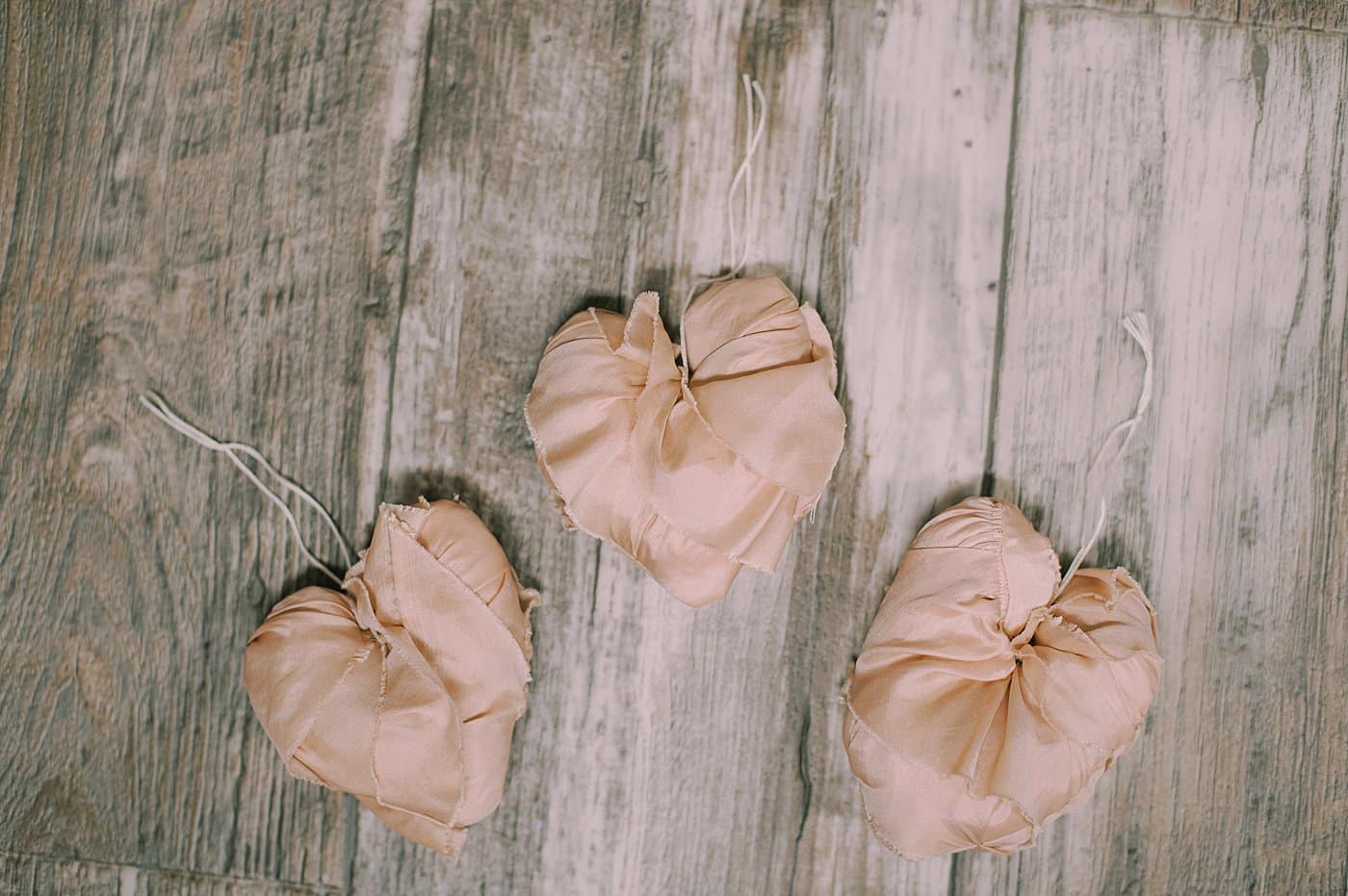 Three Heart Memory Ornaments.
