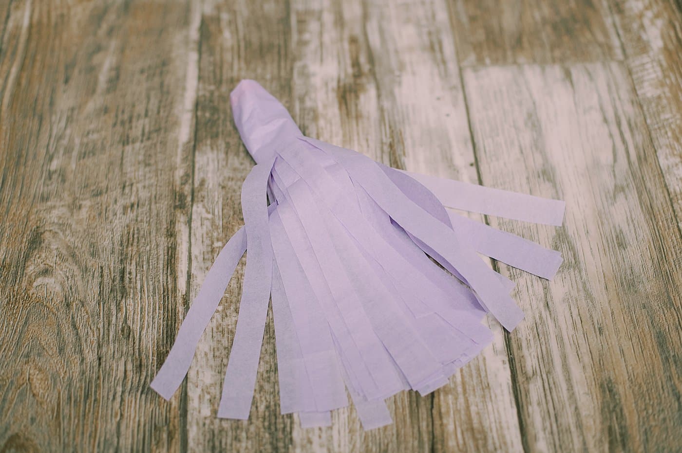 DIY tissue paper tassel.