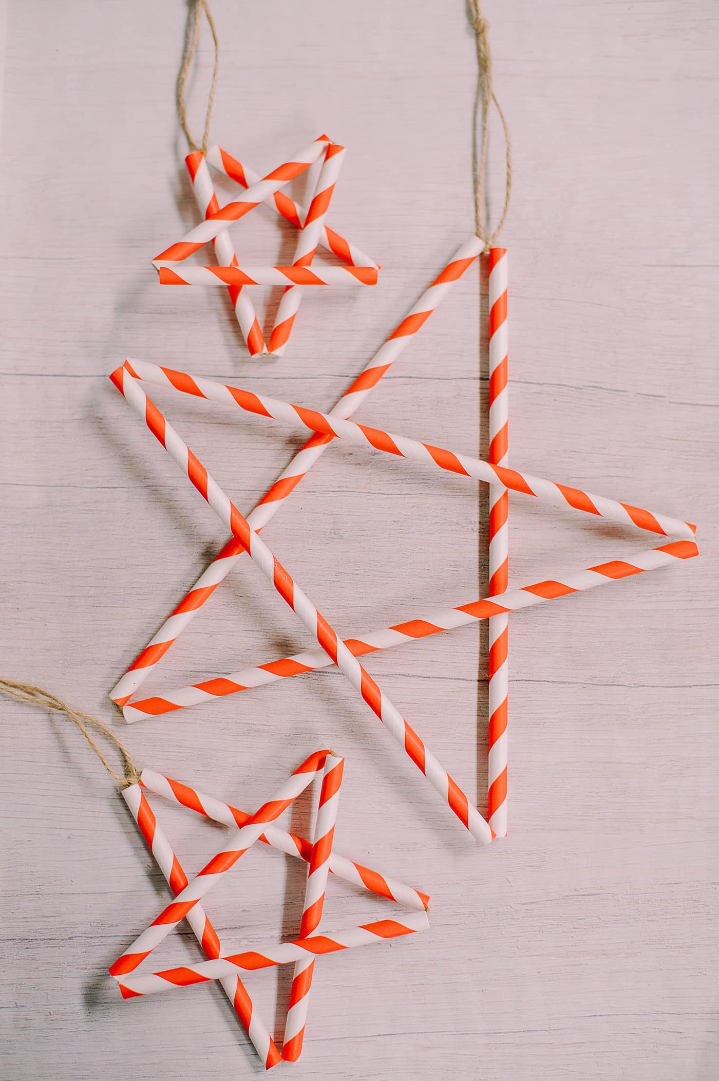 How to Make Drinking Straw Star Ornaments.