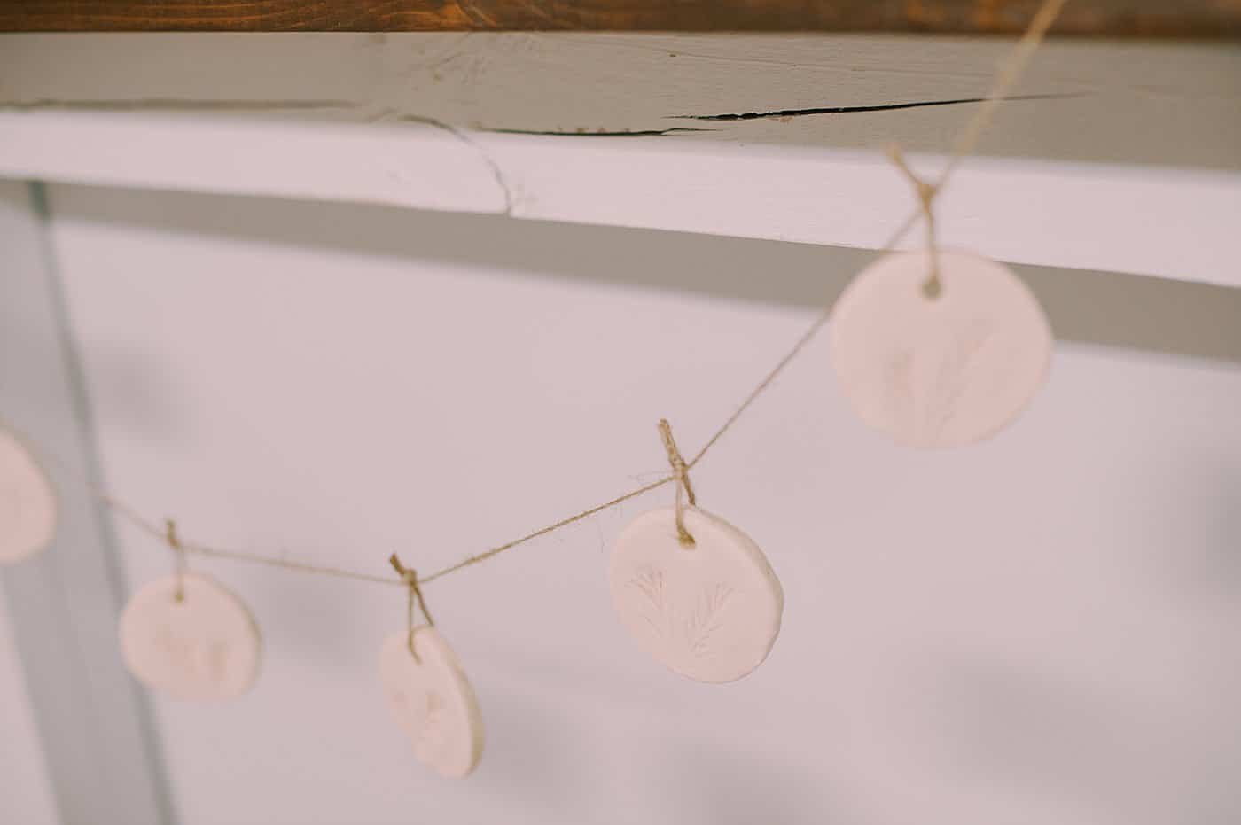 Diy salt dough ornament garland.