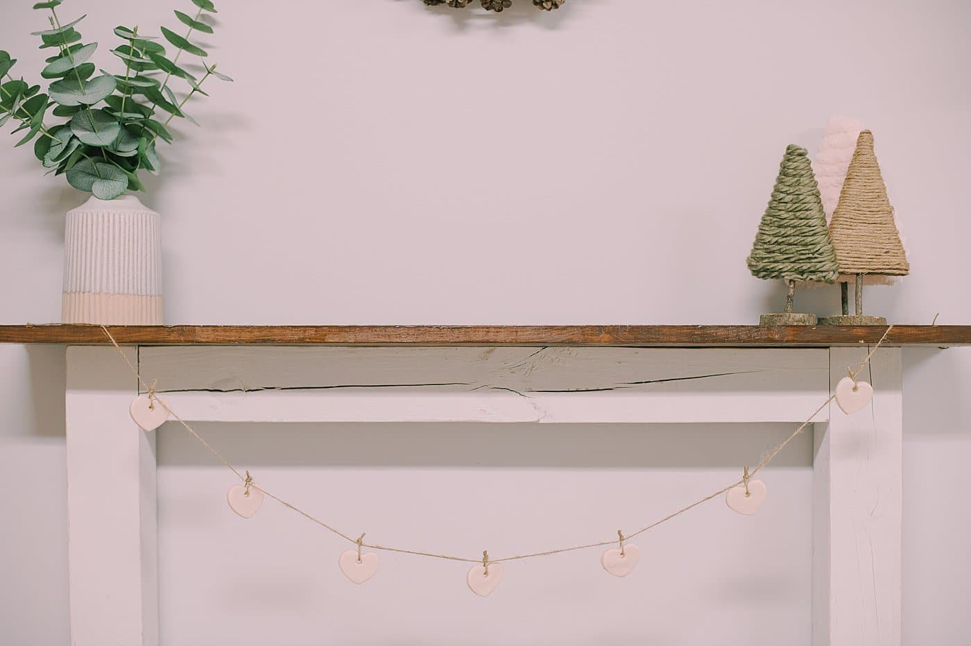 Diy salt dough heart garland.