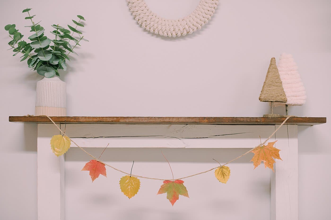 A DIY Mod Podge Leaf Garland.
