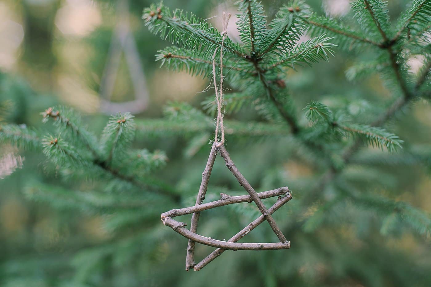 How to make christmas ornaments out of sticks.