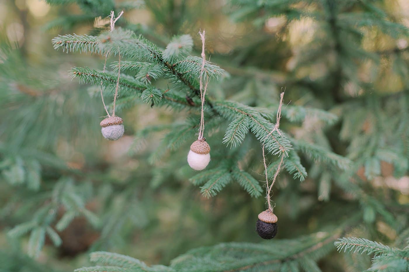 How to Make Felt Ball Acorn Ornaments.