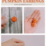 How to make felt ball pumpkin earrings.