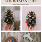 How to Make a DIY Pom Pom Pinecone Christmas Tree.