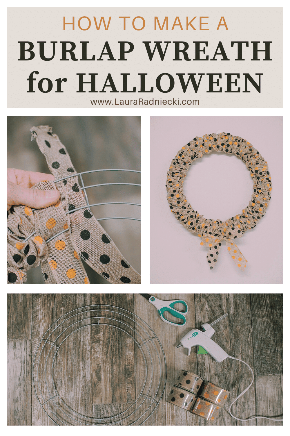 How to Make a Burlap Halloween Wreath