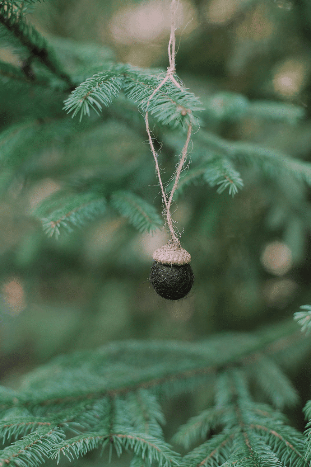 How to Make Felt Ball Acorn Ornaments