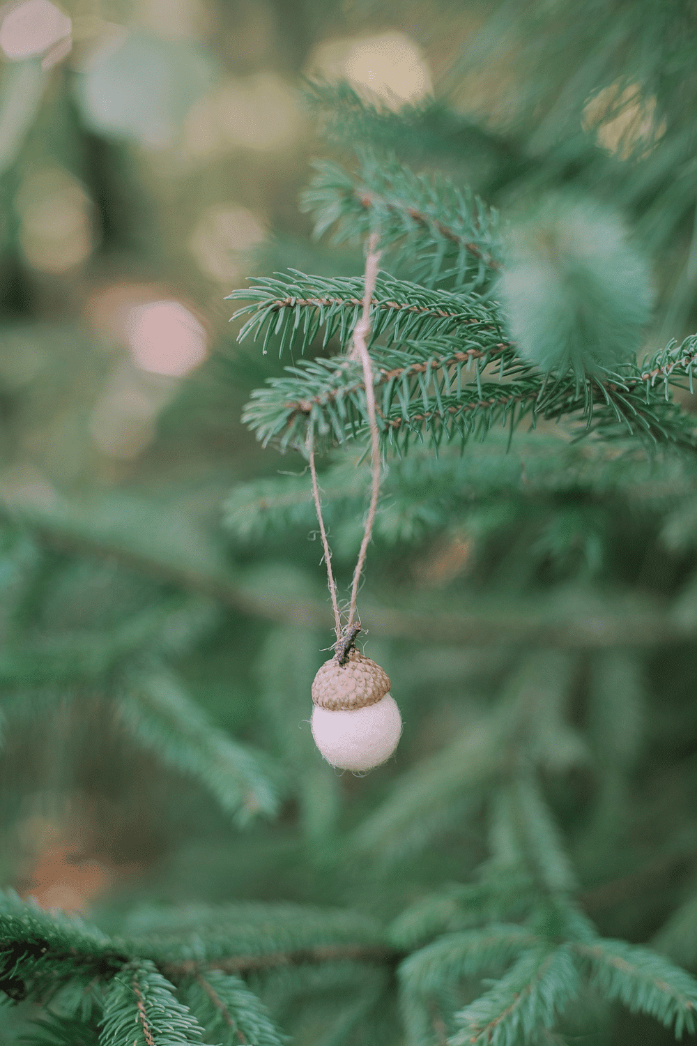 How to Make Felt Ball Acorn Ornaments