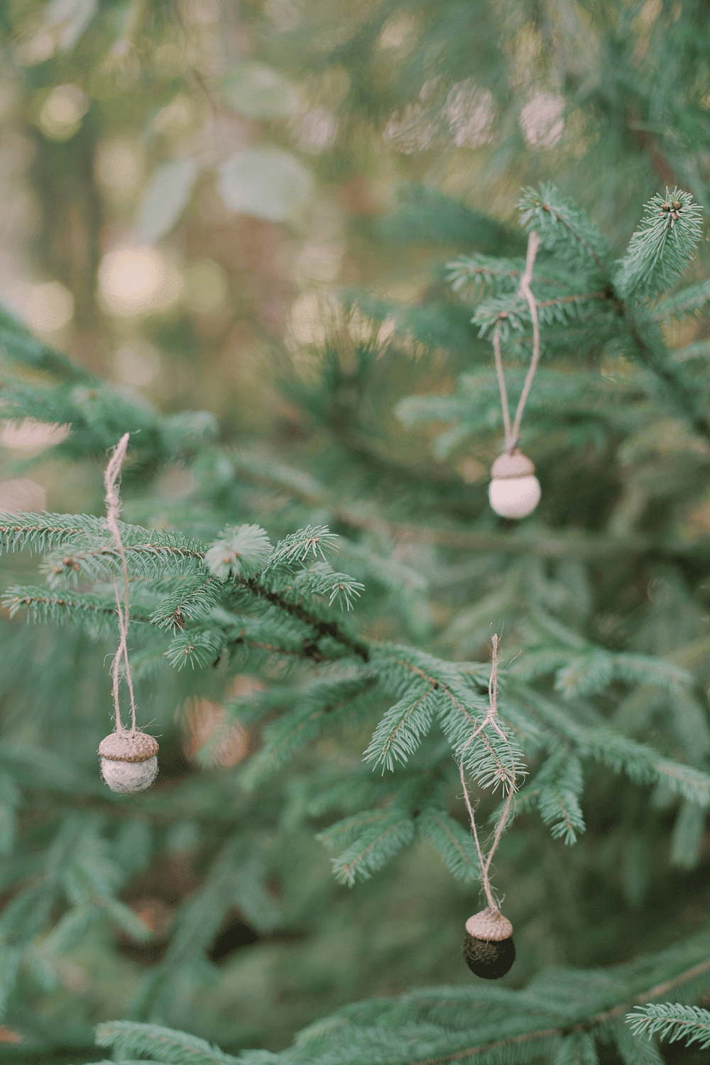 How to Make Felt Ball Acorn Ornaments