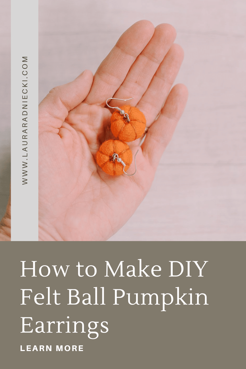 How to Make Felt Ball Pumpkin Earrings