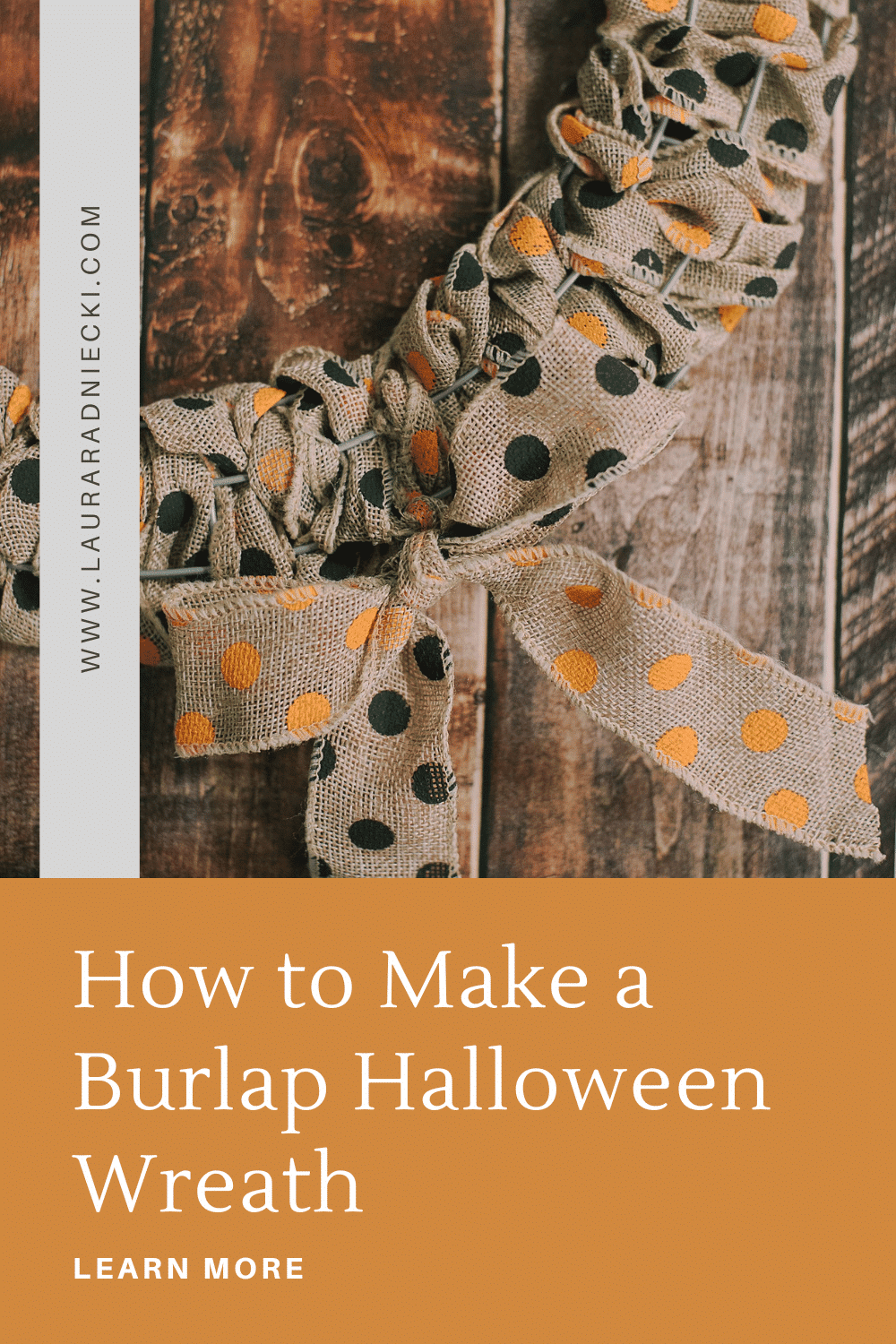 How to Make a Burlap Halloween Wreath
