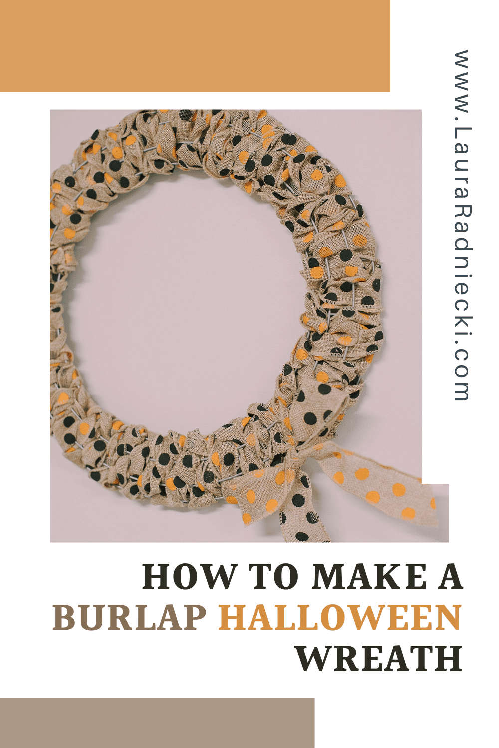 How to Make a Burlap Halloween Wreath