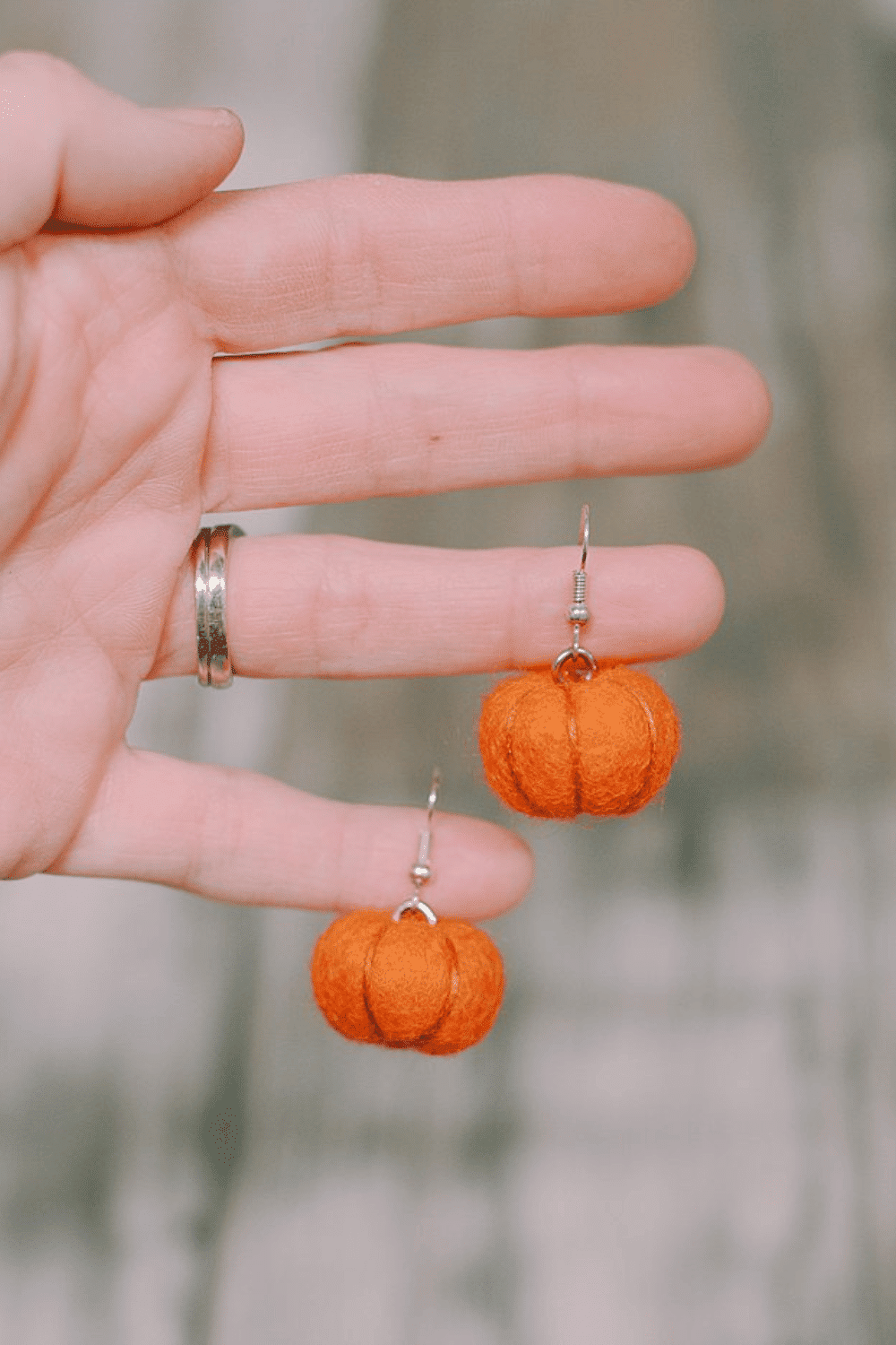 How to Make Felt Ball Pumpkin Earrings