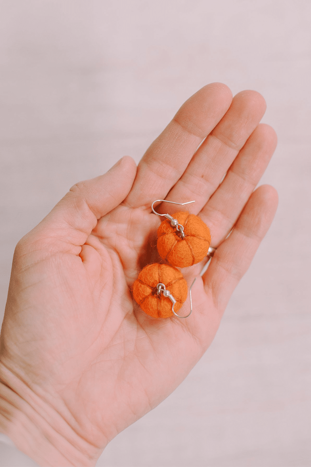 How to Make Felt Ball Pumpkin Earrings