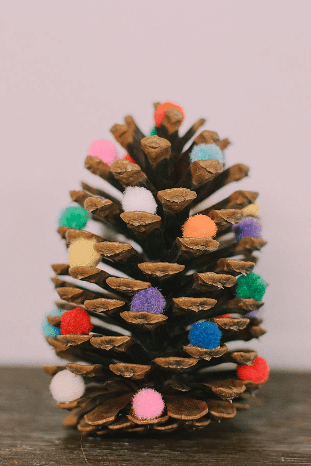 DIY Pom Pom Pinecone Christmas Trees