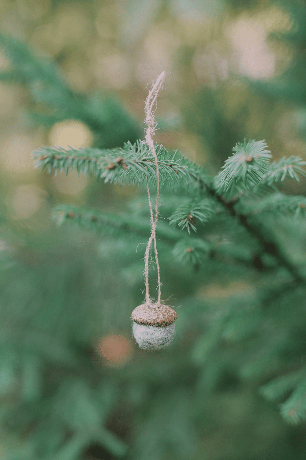 How to Make Felt Ball Acorn Ornaments