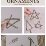 A stick ornament for the Christmas tree, made in the shape of stars or a simple tree.