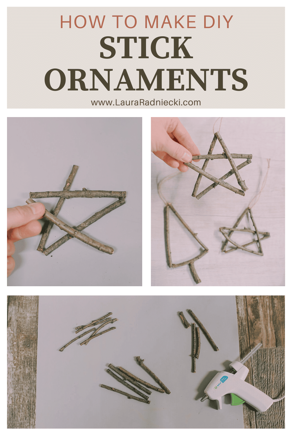 How to Make Stick Christmas Ornaments