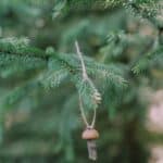 How to make tiny acorn cap mushroom ornaments.