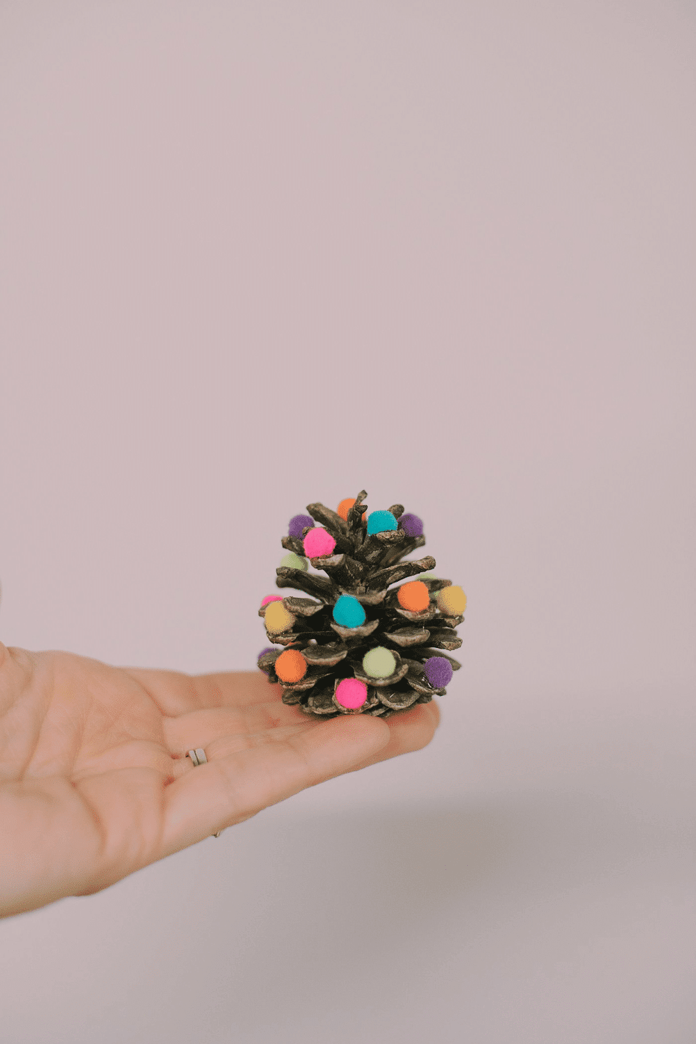How to Make Mini Pompom Pinecone Trees