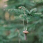 How to make tiny acorn cap mushroom ornaments.