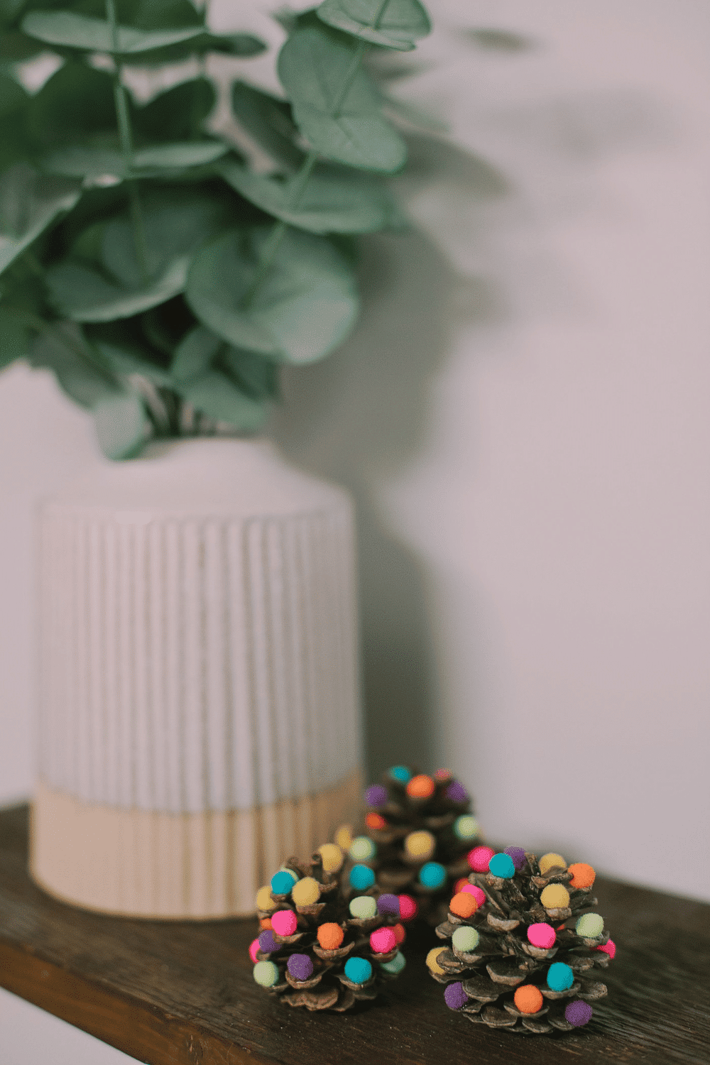 How to Make Mini Pompom Pinecone Trees