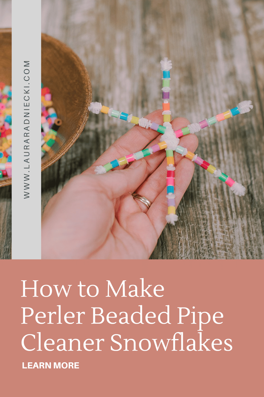 How to Make Perler Beaded Pipe Cleaner Snowflake Ornaments