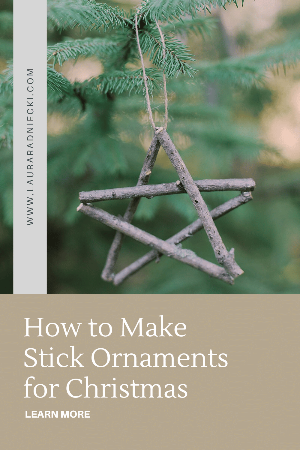 Stick Ornaments DIY all you need is wire, yarn, scissors, and glue
