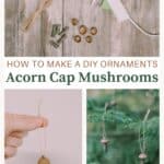 How to make tiny acorn cap mushroom ornaments.