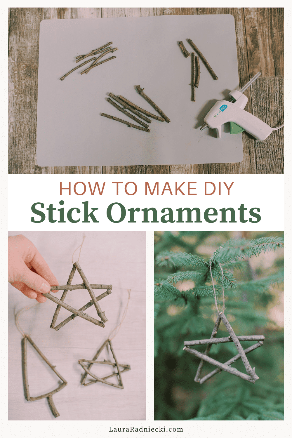 How to Make Stick Christmas Ornaments