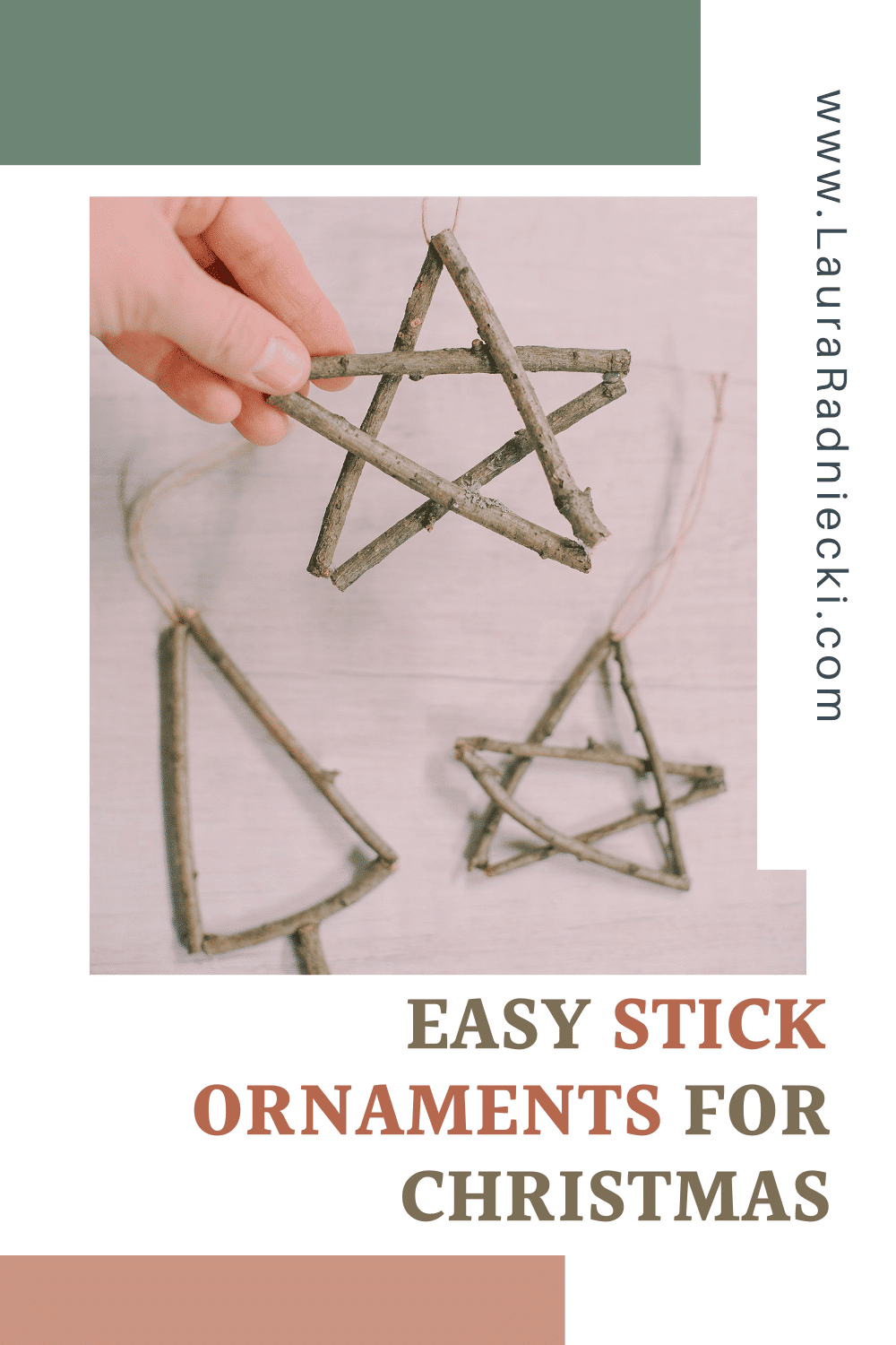 How to Make Stick Christmas Ornaments