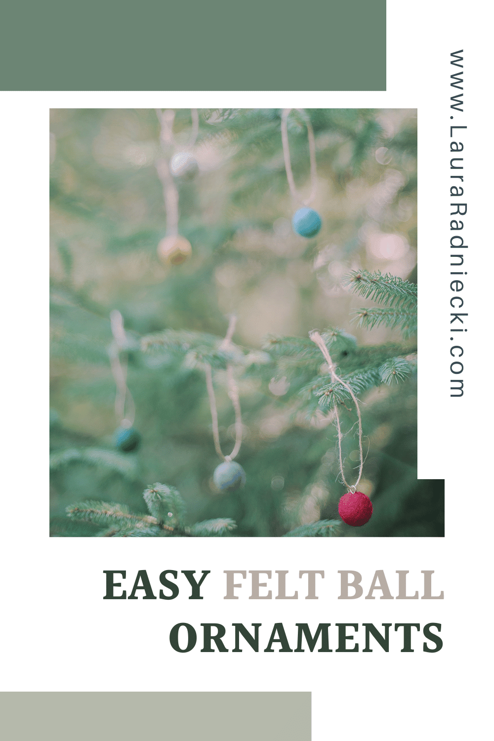 How to Make Felt Ball Ornaments for the Christmas Tree