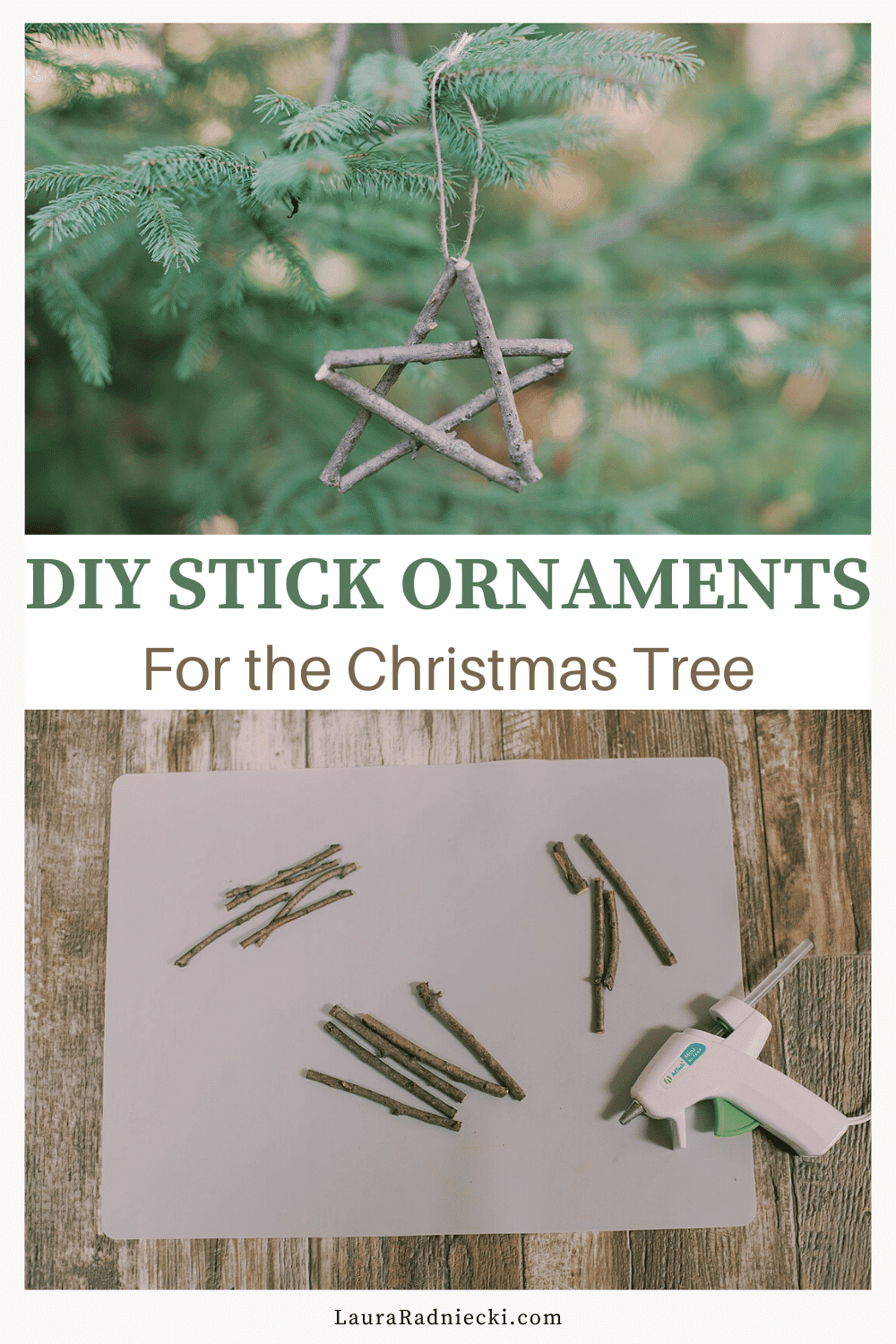 How to Make Stick Christmas Ornaments